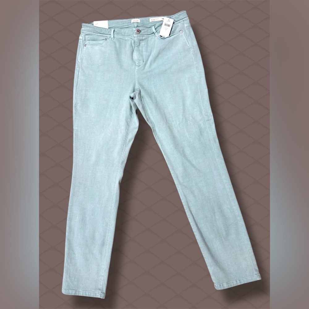 NWT J. Jill Seafoam Authentic fit ankle Pants - Picture 2 of 5